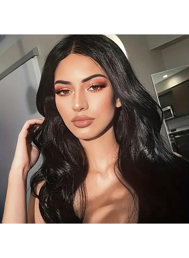 Black 26 Inch Heat Resistant Synthetic Hair Wig For Women Loose Waves - Image 3